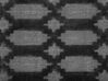Alfombra de viscosa gris oscuro/negro 160 x 230 cm CIZRE_750464