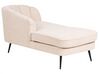 Right Hand Boucle Chaise Lounge Light Beige ALLIER_879212