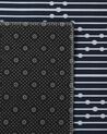 Teppich marineblau 80 x 200 cm geometrisches Muster Kurzflor CHARVAD_831730