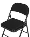 Set of 4 Folding Chairs Black SPARKS_780848