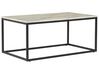 Konferenční stolek s mramorovým efektem béžový/černý DELANO_710751