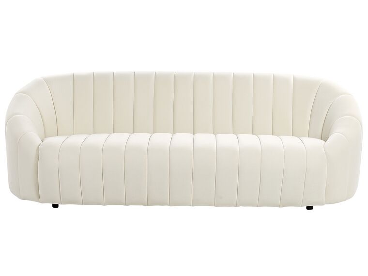 3 Seater Velvet Sofa Off-White MALUNG_884091