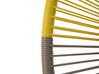 Conjunto de 2 sillas de balcón de ratán gris pardo/amarillo/blanco ACAPULCO_717824