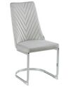 Set of 2 Velvet Dining Chairs Grey ALTOONA_887534