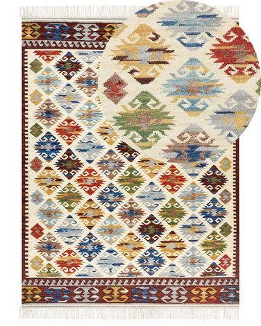 Tappeto kilim lana multicolore 160 x 230 cm AKNALICH