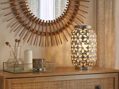 Pöytävalaisin metalli hopea SAJO M