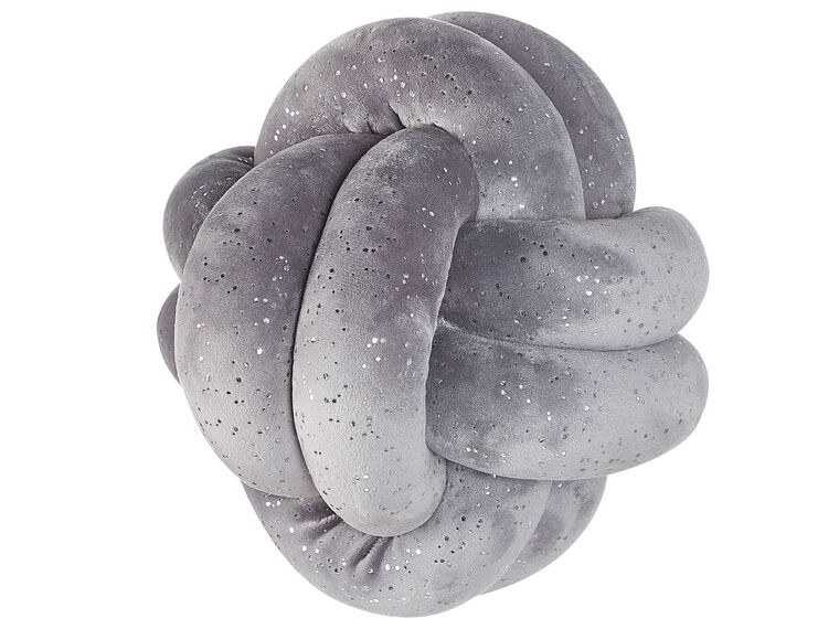 Knot Cushion with Glitter 20 x 20 cm Grey MALNI_815428