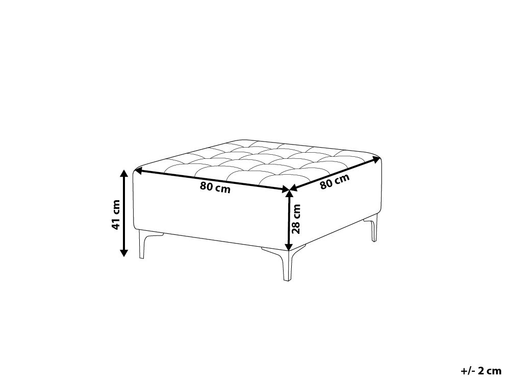 Ottomane Kunstleder schwarz ABERDEEN | Beliani.de