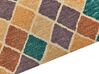 Teppich Wolle mehrfarbig 200 x 200 cm geometrisches Muster Kurzflor KESKIN_836632