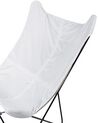 Fotel welurowy biały NYBRO_851162