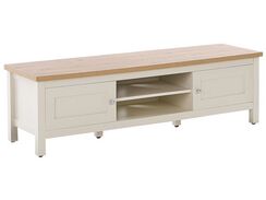 TV-taso 2 kaappia 2 hyllyä kermanvalkoinen/vaalea puu ATOCA