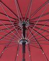 Parasol ogrodowy ⌀ 255 cm czerwony BAIA_829154