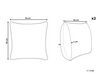 Set of 2 Cushions Geometric Pattern 45 x 45 cm Beige and Black HEUCHERA_815383
