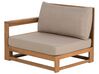 Lounge Set zertifiziertes Holz hellbraun 4-Sitzer modular Auflagen taupe TIMOR_803218