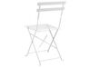 Salon de jardin bistrot table et 2 chaises en acier blanc FIORI_920567