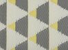 Outdoor Teppich grau-gelb 60 x 105 cm Dreieck Muster Kurzflor HISAR_766663