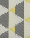 Tapis extérieur au motif triangles gris et jaunes 60 x 105 cm HISAR_766663