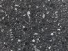 Ensemble de jardin effet granit et plateau de verre 4 places noir chaises en polyrotin COSOLETO/GROSSETO_881604