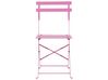Balkonset Stahl rosa zusammenklappbar FIORI_906112