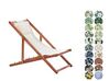 Folding Deck Chair and 2 Replacement Fabrics (Various Options) Dark Wood AVELLINO_860133