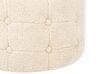 Tamborete em tecido bouclé creme ⌀ 55 cm TAMPA_850191