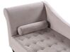 Left Hand Velvet Chaise Lounge with Storage Taupe PESSAC_881748