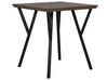 Table 70 x 70 cm bois foncé et noir BRAVO_750548