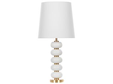 Metal Table Lamp White and Gold FRIO