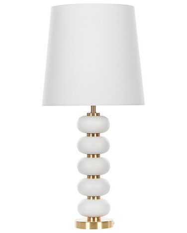 Lámpara de mesa de metal blanco/dorado 80 cm FRIO
