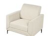 Conjunto de sofás com 6 lugares em tecido creme FENES_897780