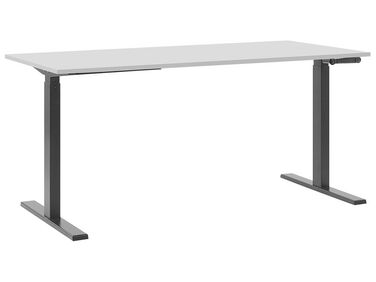 Adjustable Standing Desk 160 x 72 cm Grey and Black DESTIN II