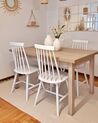 Set of 2 Wooden Dining Chairs White BURBANK_842621