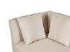 Left Hand Fabric Chaise Lounge Beige RIOM_877330