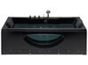 Whirlpool Bath with LED 1800 x 800 mm Black HAWES_850744