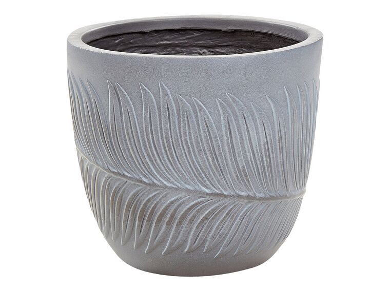 Vaso para plantas em fibra de argila cinzenta 28 x 28 x 16 cm FTERO_872008