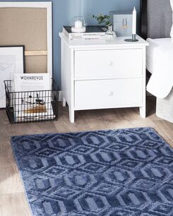 Matto viskoosi laivastonsininen 80 x 150 cm ADATEPE