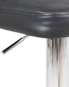 Set of 2 Faux Leather Swivel Bar Stools Black VANCOUVER_869573