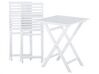 Bílá zahradní bistro sada skládacího stolu a židlí FIJI_674198