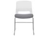 Conjunto de 4 sillas de conferencia de plástico blanco y gris GALENA_902221