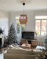 Künstlicher Weihnachtsbaum schneebedeckt 210 cm weiß BASSIE_842723