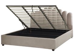 Parisänky sametti säilytystila ruskeanharmaa 180 x 200 cm VINCENNES