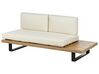 5 Seater Certified Acacia Wood Garden Corner Sofa Set Off White MYKONOS _878024