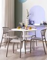 Set of 4 Plastic Dining Chairs Taupe GELA_825381