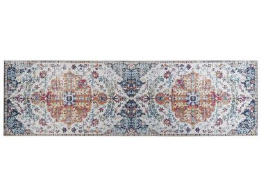Teppich mehrfarbig orientalisches Muster 60 x 200 cm Kurzflor ENAYAM