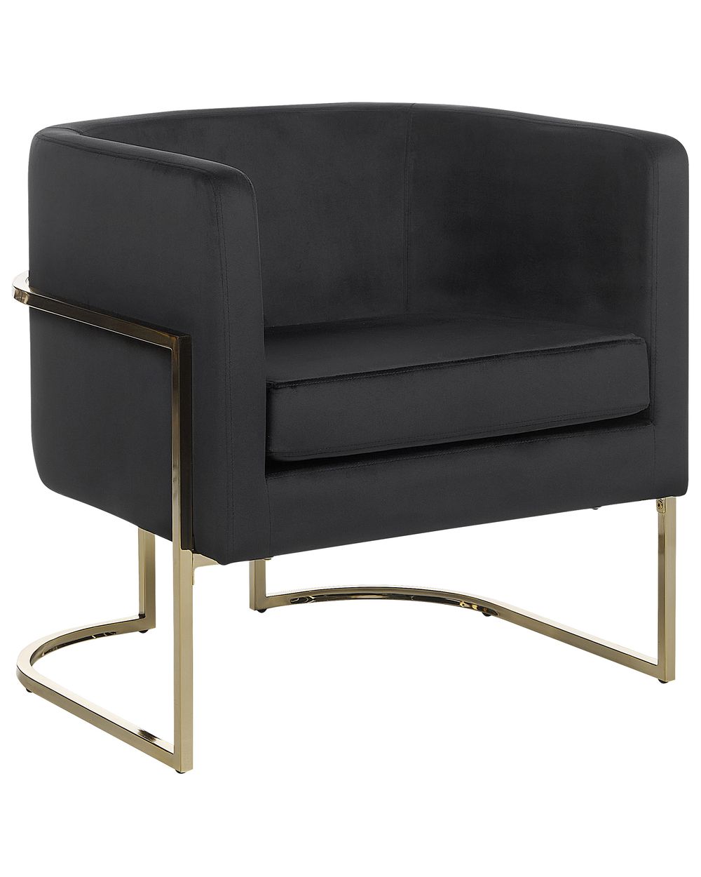 Black velvet shop accent chair