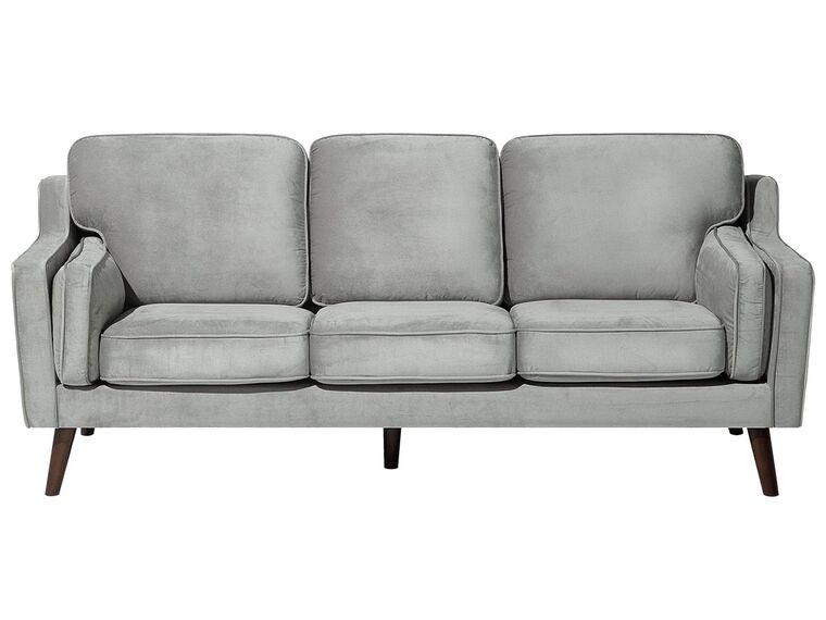3-istuttava sohva sametti vaaleanharmaa LOKKA_710720