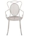 Conjunto de 2 sillas de jardín de metal gris CILENTO_763387