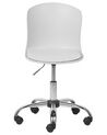 Swivel Armless Desk Chair White VAMO_731927