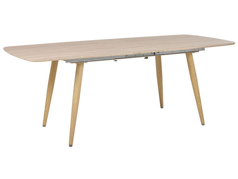 Matbord utdragbart 180 x 210 cm ljus träfärg HAGA_786559