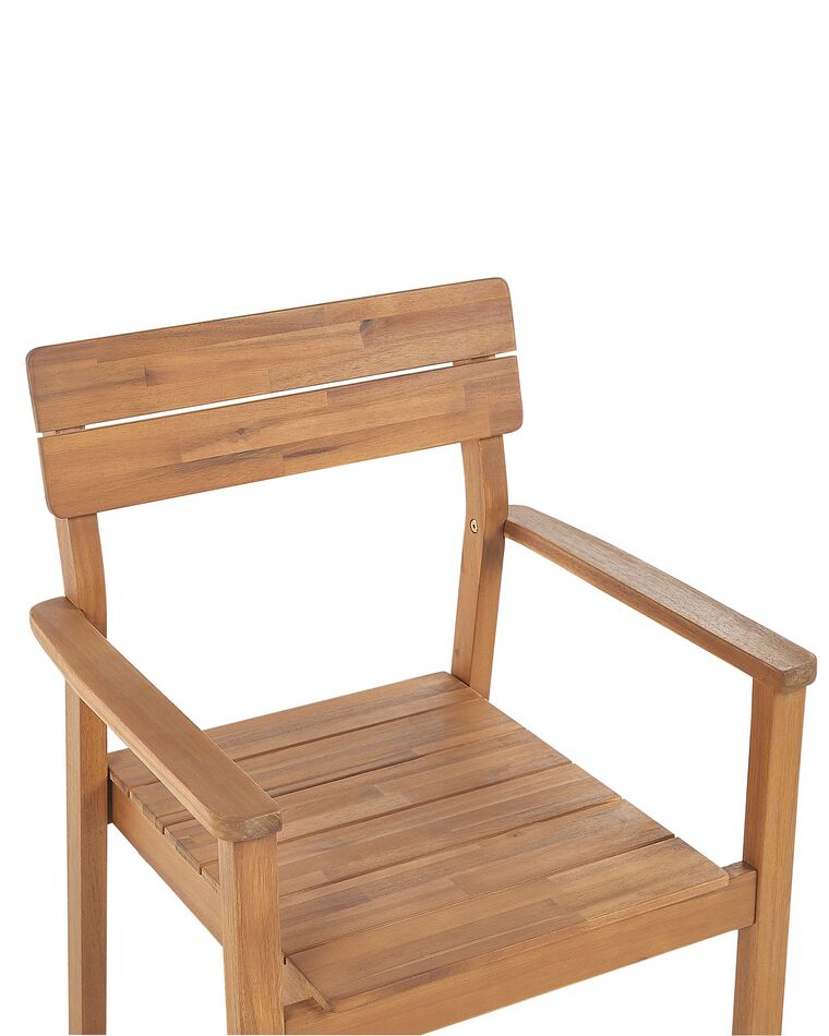 Set of 2 Acacia Wood Garden Chairs FORNELLI Beliani.co.uk